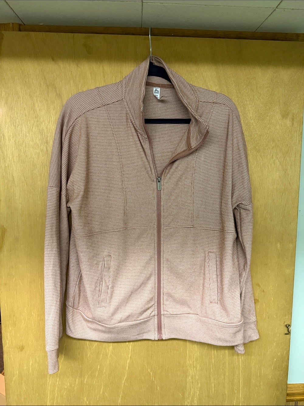 RBX Textured Mauve Grid Zip Jacket